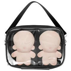 ゆん様専用　はぴぬいポーチ　2体用　黒×黄　１体用　黒　キンプリ 編み上げリボンのはぴぬいポーチ2体用♡King \u0026 Prince