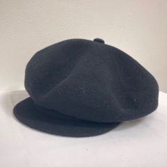 【213944】KANGOL カンゴール  ハンチング　ヴァージンウール100％　イギリス製　L ブラック