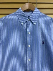 Ralph Lauren(ラルフローレン) メンズ ブルーストライプ コットンロングスリーブシャツ