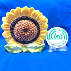 セトクラフト　SETO CRAFT    夏の生活　ひまわり　蚊取り線香　ホルダー　陶器製　置物　スタンド　インテリア　レトロのサムネイル
