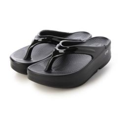 OOFOS OOmega ウーフォス ウーメガ ブラック リカバリー トング 厚底 サンダル
