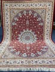 手織りペルシャ絨毯　ケルマン産　未使用に近い　395×300cm ラグカーペット 手織りペルシャ絨毯 ケルマン産 未使用に近い 395×300cm ラグ