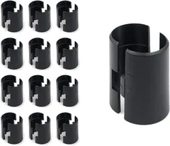 【在庫処分】Yirdapall メタルラック 棚板 固定部品 ポール径16/ 19/ 22/ 25mm 24個パック ワイヤーシェルフシェルフロッククリップ ブラック スプリットスリーブ シェルフ メタルラックロック (22mm)