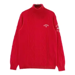 サイズ：M CALLAWAY キャロウェイ  タートルネック ニットセーター  レッド系 [240101386637] ゴルフウェア メンズ ストスト