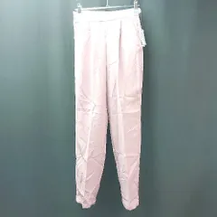 ◇ ◎ ●未使用● MOMENT+ バックウエストゴム ワンタック テーパードパンツ スラックス サイズM ピンク レディース E  【1309040095496】