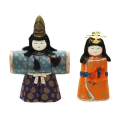 雛人形 真多呂人形 木目込み人形 古今人形 アンティーク 伝統的工芸品 三世・金林真多呂作 伝産・朱雀立雛 箔押桜 京製