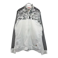adidas アディダス トラックジャケット ホワイト(メンズ L)中古 古着 U7675