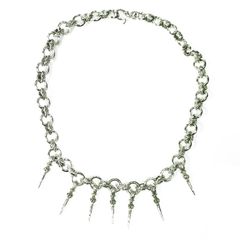 パンク ロック ゴス系 7ダガー デザインチェーン ネックレス ペンダント シルバー 銀