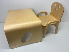 ヤトミ キコリの小イス＆きこりのテーブル セット ナチュラル 子供用家具 天然木