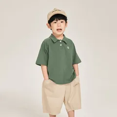 子供 ポロシャツ キッズ ジュニア 半袖 大きいサイズ ドライ 吸汗 速乾 韓国 子供服 男の子 保育園着 キッズファッション 韓国changguo27のサムネイル