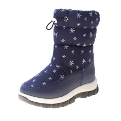 ☆ ネイビー ☆ 32(20.5cm) ☆ スノーブーツ キッズ pmysnows01 スノーブーツ キッズ おしゃれ 長靴 キッズブーツ スノー ブーツ 雪遊び こども 子供 通学 通園 雪 遊び 女の子 防寒 あったか ファスナー付き