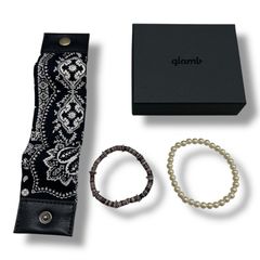 参考上代16500円  glamb Bandana Bracelet Kit バンダナブレスレットキット グラム GB0123/AC14 ブラック F 57632A5