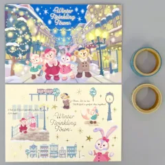 【中古】グッズセット 集合 ポストカード＆マスキングテープ 「ダッフィー＆フレンズのウィンター・トゥインクリング・タウン」 東京ディズニーシー限定