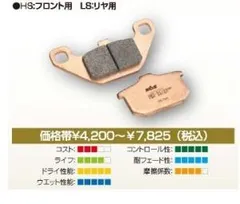 【新品・5営業日で発送】キタコ(KITACO) ＳＢＳ・ブレーキパッド ６３８ＨＳ 777-0638020のサムネイル