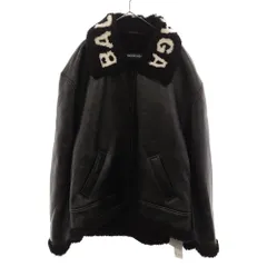 BALENCIAGA (バレンシアガ) 21SS ロゴカラー裏ボアラムレザームートンジャケット ブラック 646456 TKS31 #dg2302のサムネイル