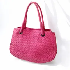 希少　ボッテガヴェネタ サッチェル イントレチャート ハンドバッグ ピンク