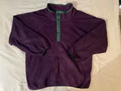 Woolrich USA製 フリーススナップT プルオーバー オールド 90s パープル Lサイズ