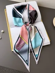 アクセサリー レディース スカーフ 1枚 女性用 馬車プリント ファッションスタイル シルクスカーフ バンダナ、ヘアバンド、ヘッドバンド、スタイリングに最適