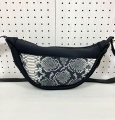 ハンドメイド＊ラウンドショルダー パイソン柄(850)