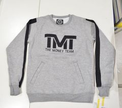 JK24011【訳アリ品】(Sサイズ) THE MONEY TEAM ザ・マネーチーム トレーナー CLASSIC FLEECE PULLOVER 灰色ベース×黒ロゴ フロイド・メイウェザー