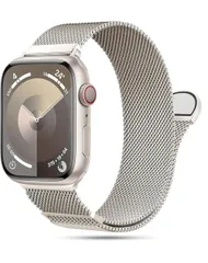 ★CAERMA コンパチブル アップルウォッチ バンド 38mm 40mm 41mm 42mm コンパチブル Apple Watch バンド (42mm(Series 11 10)/41/40/38mm, スターライト)