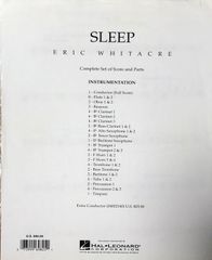 エリック・ウィテカー 眠り (パート譜) 輸入楽譜 Eric Whitacre Sleep 吹奏楽 洋書