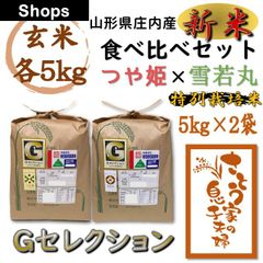 山形県庄内産　食べ比べセット　玄米10kg　Ｇセレクション　令和５年