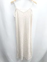 ◇ ⊂ natural couture ワッフル生地 キャミソール ロング キャミワンピース サイズ表記なし ホワイト系 レディース E  【1410100065103】のサムネイル