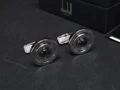 ■新品■未使用■ dunhill ダンヒル ジャイロ  カフス カフリンクス 紳士 メンズ シルバー系×ライトブルー系 AU1166のサムネイル