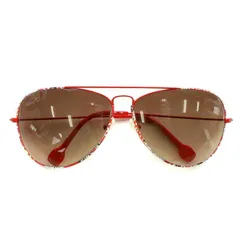 エミリオプッチ EMILIO PUCCI サングラス 眼鏡 メタルフレーム ティアドロップ 総柄 62□13 130 赤 レッド 白 ホワイト 黒 ブラック EP125S /NW35のサムネイル