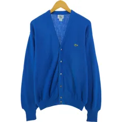 古着 80~90年代 ラコステ LACOSTE IZOD アイゾッド アクリルニットカーディガン USA製 メンズL相当 ヴィンテージ/eaa526057
