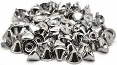 Daisybee スタッズ パーツ 鋲 スパイク 円錐タイプ 100個セット パンク リメイク 製作に 高さ6mmx直径8.6mm(高さ6mmx直径8.6mm)