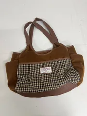 送料無料☆CLOSSHI クロッシ☆ハンドバッグ トートバッグ☆茶色 ブラウン チェック柄 #60610mtML1