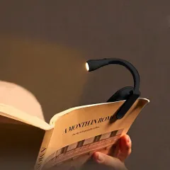 新品 YZYOEミニ充電ポータブル読書灯、ベッド読書灯友達へのプチギフト クリップ式LEDブックウォームランプ3色温度無段調光小型書籍部品。