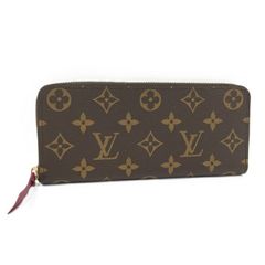 LOUIS VUITTON ポルトフォイユクレマンス ラウンドファスナー 長財布 モノグラム フューシャピンク M60742