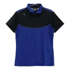 サイズ：M DESCENTE GOLF デサントゴルフ  半袖ポロシャツ ハーフジップ  ネイビー系 [240101279377]# ゴルフウェア メンズ ストスト