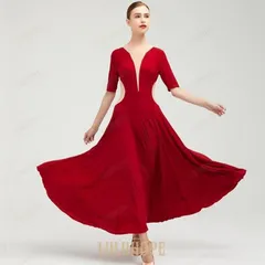 社交ダンス衣装 ワンピース モダンダンス　ワルツ専用ドレス レッスン着 ルンバ サンバ 練習競技着デモ用 スタンダード発表会用演出服CYB132春の新生活 xzjhagu#