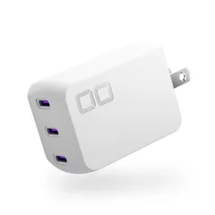 CIO NovaPort TRIOⅡ 65W 急速充電器 PD [世界最小級 CIO独自技術 NovaIntelligence NovaEngine搭載] 3ポート USB-C×3 ACアダプター コンセント 軽量 iPhone 15 / 16  [ホワイト]