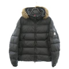 MONCLER (モンクレール) MARQUE DOWN JACKET マルケ ファー付き ダウンジャケット アウター ブラック