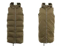 セオリー Theory FEATHER POLY M PUFFER VEST ロング ダウンベスト リバーシブル アウター フード S 茶色 ブラウン /ES ■OSのサムネイル