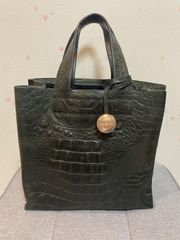 FURLA　フルラ ハンドバッグ　クロコダイル　レザー　ブラック中古