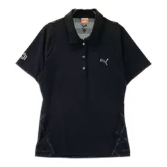 サイズ：M PUMA GOLF プーマゴルフ  半袖ポロシャツ メッシュ切替  ブラック系 [240101326867]# ゴルフウェア レディース ストスト