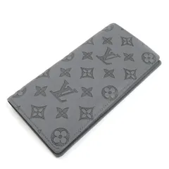 LOUIS VUITTON ルイ・ヴィトン ポルトフォイユ・ブラザ 長財布 モノグラム・シャドウ  グレー M81335 IC メンズ 中古 美品