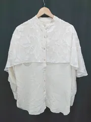 ◇ ⊇ Bab バブ ラッフルスリーブ 長袖 ブラウス サイズM アイボリー系 レディース E  【1506180002791】