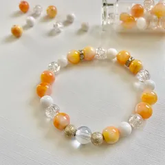 天然石ブレスレット/翡翠 珊瑚 水晶