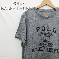 POLO RALPH LAUREN ポロ ラルフローレン 半袖Ｔシャツ CUSTOM FIT サイズL グレー ダメージプリント コットン100％ メンズ