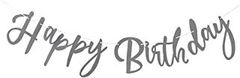regalo 誕生日 レターバナー バースデー ガーランド ハッピーバースデー HAPPY BIRTHDAY アルファベット (グレー・メリー)