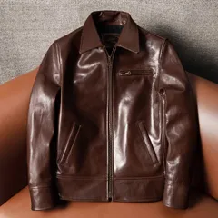 新品未使用 h 在庫限り❗本革 レザージャケット メンズ 山羊革 ゴートレザー 無塗装 オイルワックス 厚手 燕尾風 ショート丈 修身フィット ジャケット ワインレッド ヴィンテージ風 春秋 アウター