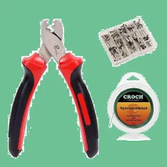 300個セット1.4mm~2.8mm クランプ管 銅 圧着スリーブ 高強度 + 0＃～6＃スリーブ対応 釣り具 シングルスリーブ専用 ハンドプレッサー Croch
