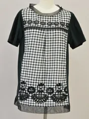 アルベロベロ ALBEROBELLO ぶたさん チュニック チェック ワンピース ブラック レディース j_p F-M13284